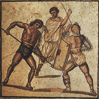 Gladiators, Ancient Rome, Mosaic