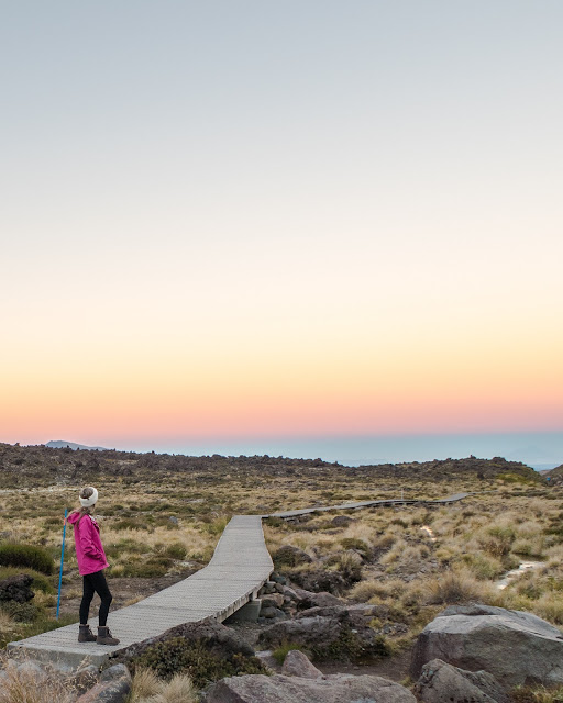 Golden hues of dawn Tongariro Crossing