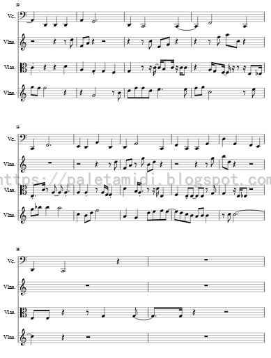 Partitura Aria para la cuerda de sol - J.S Bach