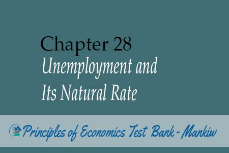 Chapter 28: Unemployment and Its Natural Rate - Principles of Economics Test Bank Mankiw