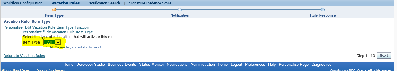 Vacation Rule for purchase order in oracle apps r12