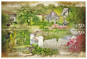 Singapore Botanic Gardens - UNESCO World Heritage Site - Stamp Set