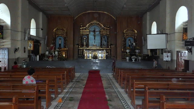 altar view of St. Francis Xavier Parish Church Palompon Leyte