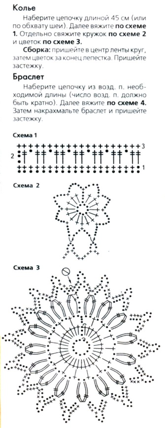 Схема Вязания Браслета Крючком