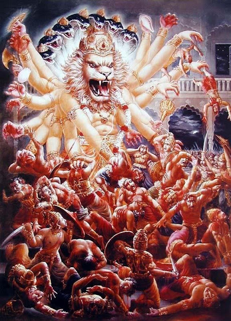 Lord Narasimha at war