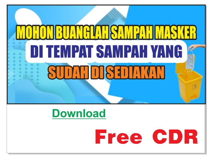 Download Desain Spanduk Banner Buang Sampah Masker Dengan Format CDR,SVG,AI,EPS