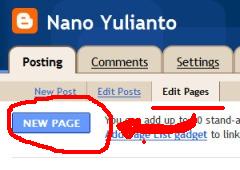 Membuat Page Di Blogspot