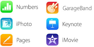 imovie, iwork e garageband