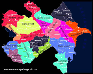 Mapa de Azerbaiyán Ciudad