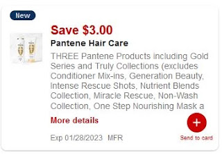 $3.00/2 Pantene shampoo, conditione CVS APP ONLY Digital MFR Coupon (cvs.com/App)
