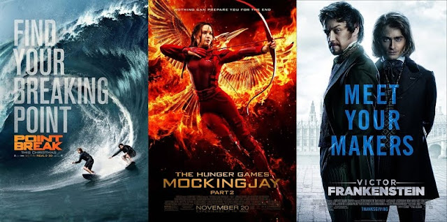 Movie Matarhon: Point Break, Mocking Jay 2, Victor Franskenstein