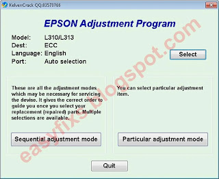 Adjustment Program Epson L313 - ECC ver.1.0.1