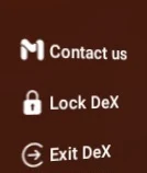 Samsung Dex Text That Says "Contact Us, Lock Dex, and Exit Dex"