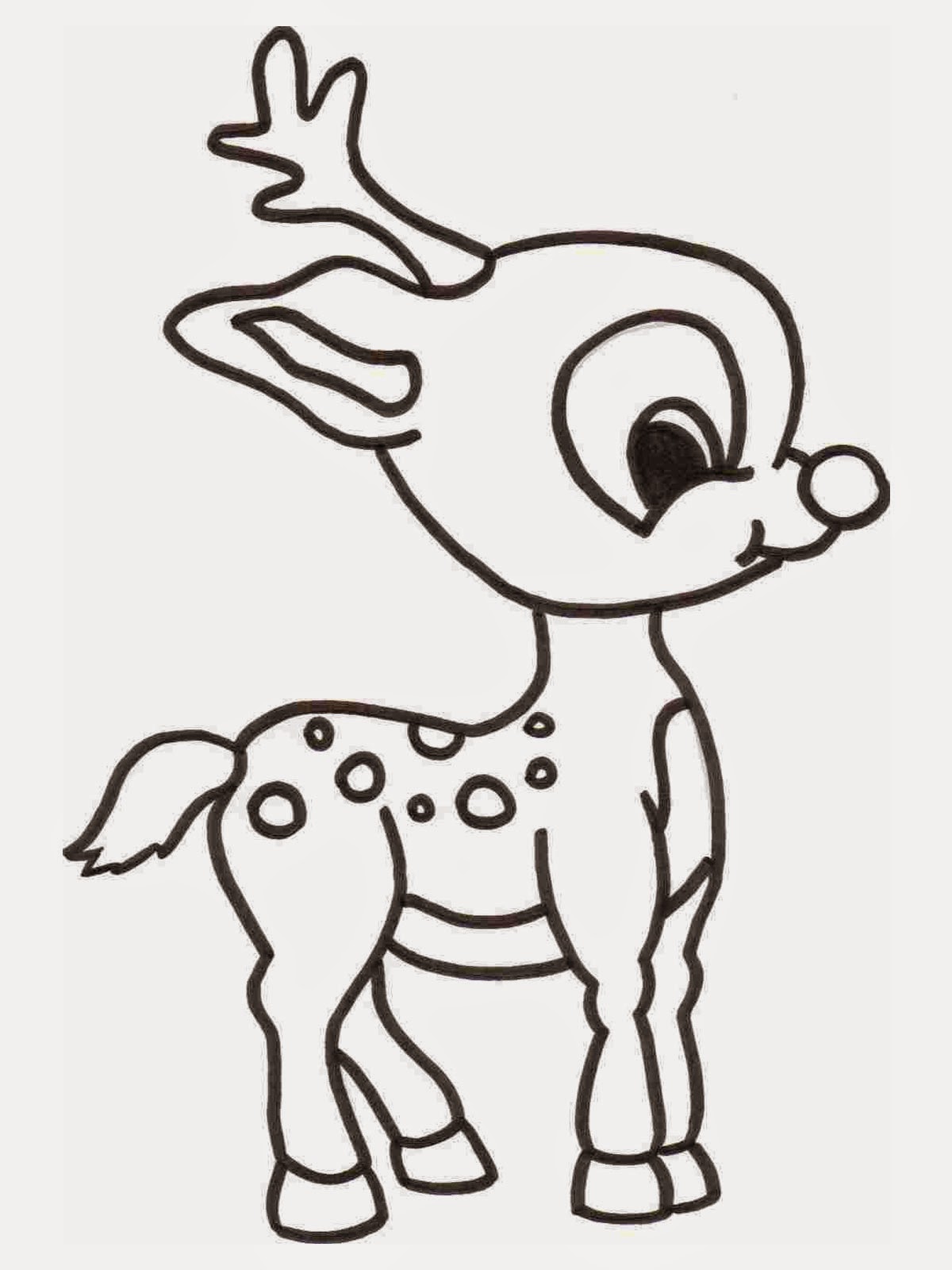 Download Reindeer Baby Printable Animals Kids Coloring Pages ...