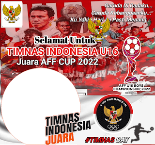 LINK Twibbon Timnas Indonesia U16 Juara AFF CUP 2022, Design Aestethic Elegance & Keren