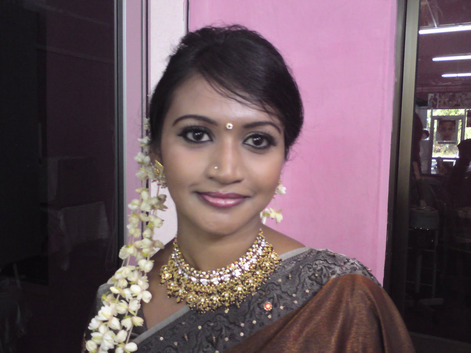 Long Haircuts For Women 2013 Simple Tamil Bridal Plait Hairstyle With Jasmine Flowers