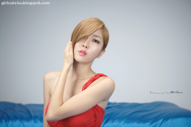 Choi-Byul-I-One-Shoulder-Red-Dress-01-very cute asian girl-girlcute4u.blogspot.com