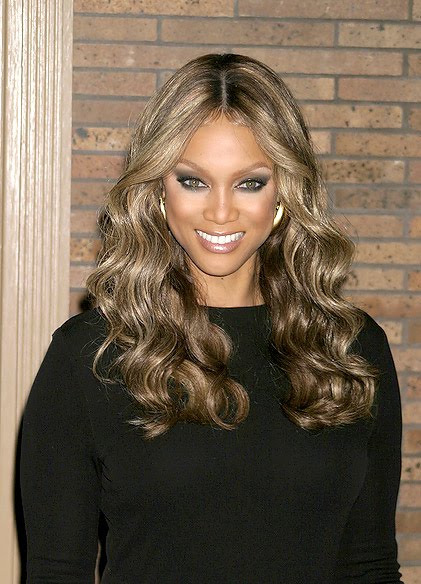 tyra banks hairstyles. television host Tyra Banks