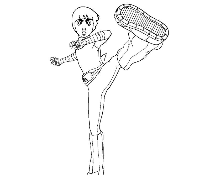 Printable Rock Lee 10 Coloring Page