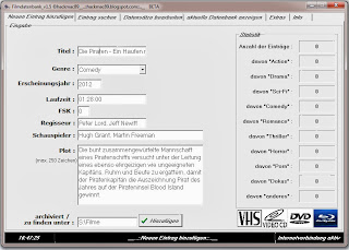 Filmdatenbank erstellen