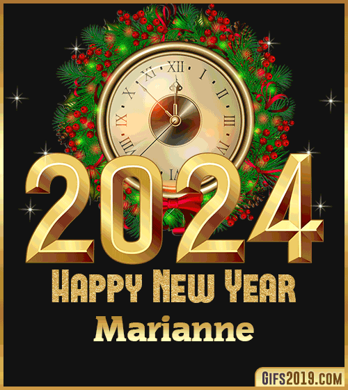 Gif wishes Happy New Year 2024 Marianne
