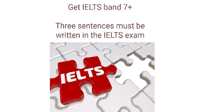 Three sentences must be written in the IELTS exam