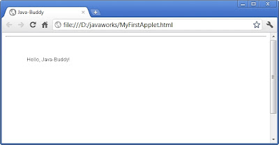 MyFirstApplet, run applet in HTML page