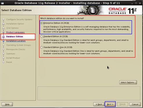 Oracle Database 11g Installation in Linux 6.2