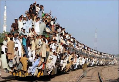 overload train passenger strange