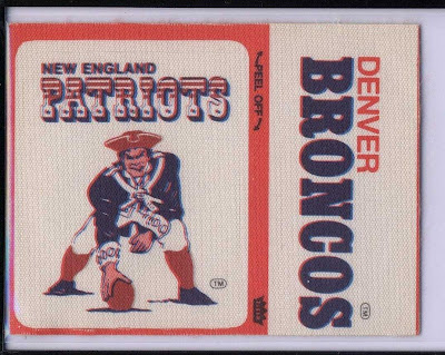 Fleer NFL Football Cloth Patch Stickers - New England Patriots