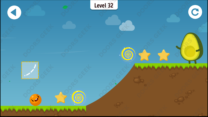 Where's My Avocado? Level 32 Solution, Cheats, Walkthrough, 3 Stars for Android, iPhone, iPad and iPod