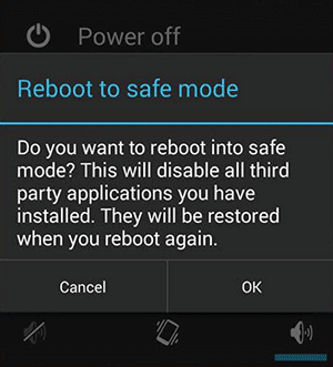 Boot ke safe mode Android untuk melihat apakah ada aplikasi pihak ketiga yang jadi penyebab layar hp kedap-kedip
