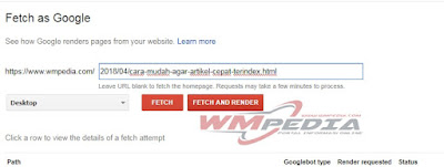 Cara Mudah Agar Artikel Cepat Terindex Google Dengan Webmaster Tools