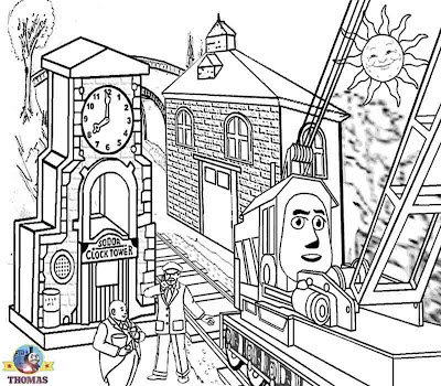 Thomas and friends Rocky crane difficult coloring pages for teenagers printable online artwork sheet