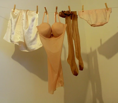 stockings waistline feminist art exhibition Minge Fringe Brighton Underwear Knickers lingerie