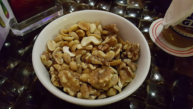 free assorted nuts (but stale) to go with an order of beer at the lobby lounge of Waterfront Mactan Airport Hotel and Casino