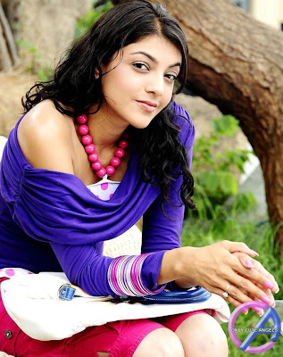 Kajal_Agarwal_In_Purple_Dress