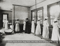 Prisoners at work in laundry, Female Division, Boggo Road, 1903.
