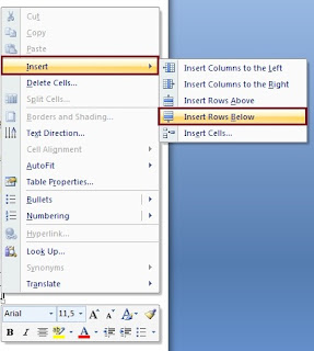  Cara Menambahkan Baris Tabel di Word