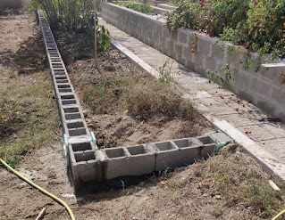 Garden retaining wall done