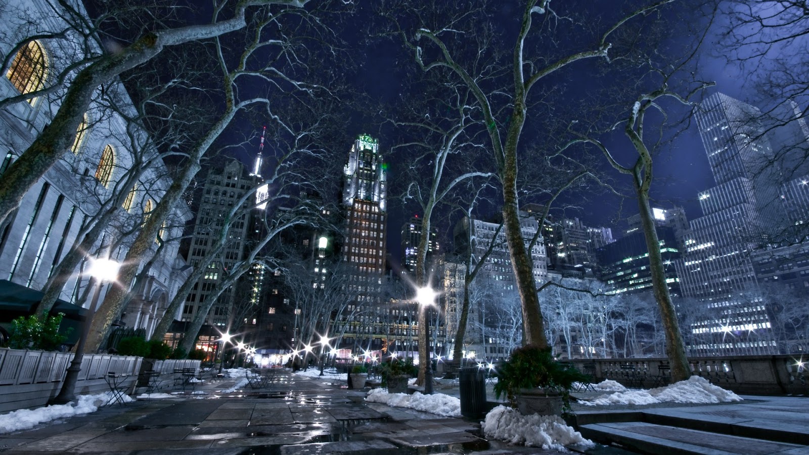 Pemandangan Alam Kita Pemandangan Kota New York Malam Hari