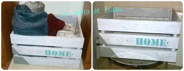 Caja fruta de pino decorada