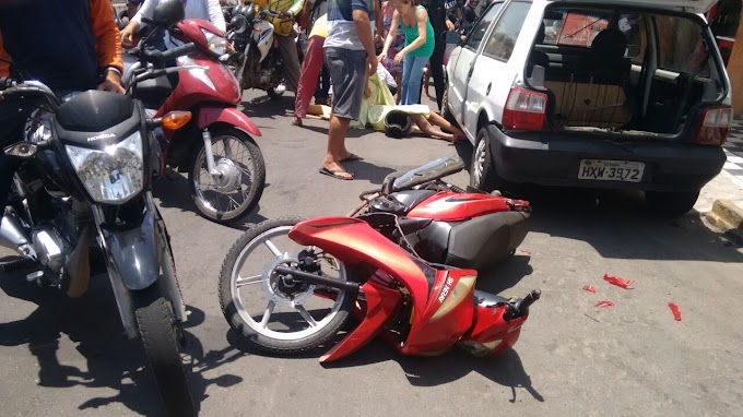 Carro de Vereador de Forquilha atropela jovem em uma moto cinquentinha e não presta socorro