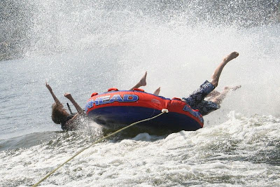 tubing on Lake Gaston