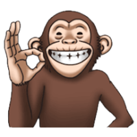 gambar png monyet untuk emoticon sosial media