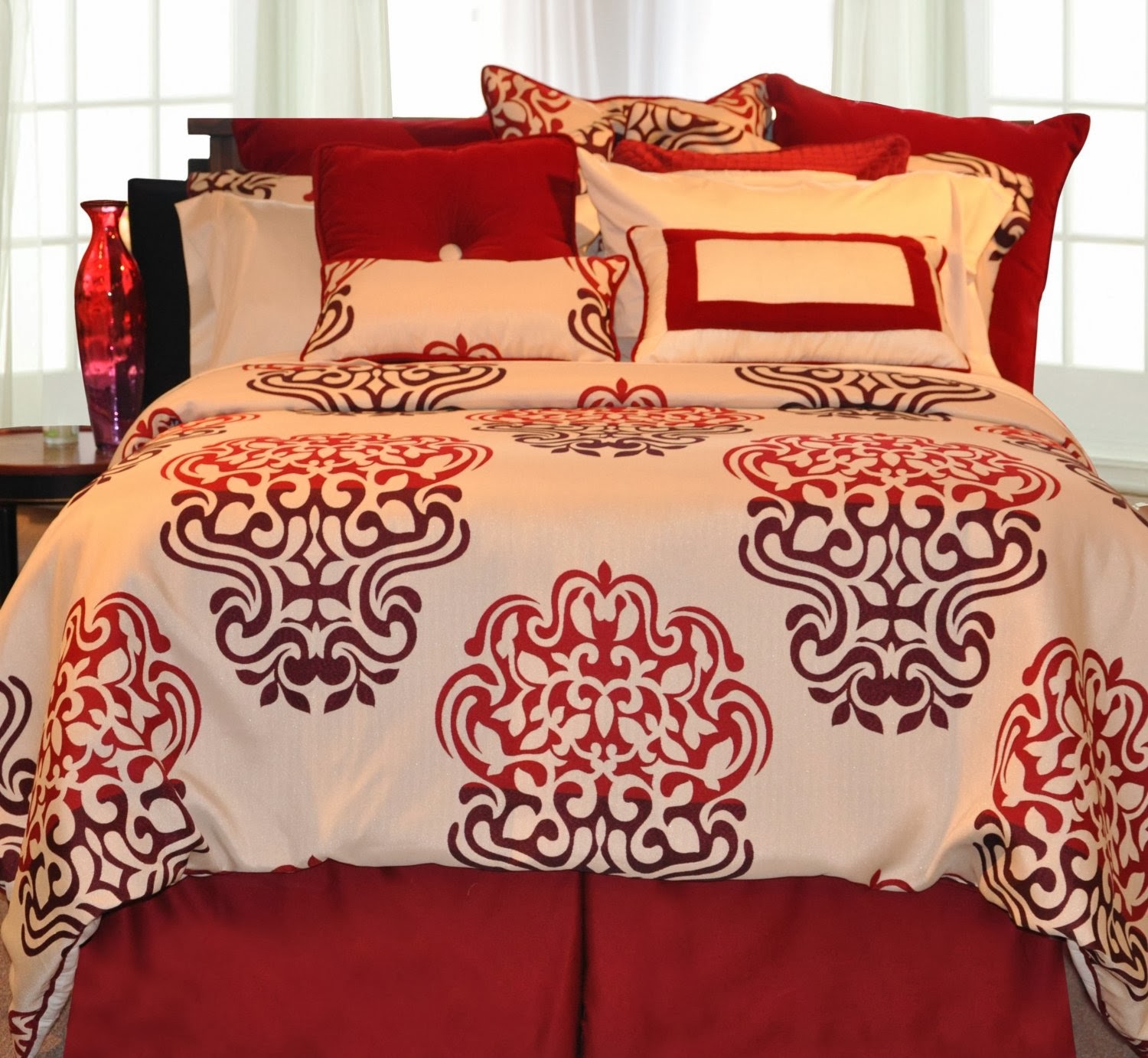 Red and Beige Cream Bedding – Ease Bedding with Style