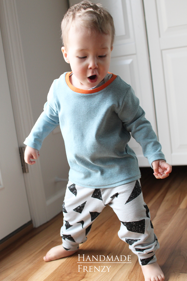 Brindille & Twig Cuff Pants + Titchy Threads Rowan Tee // Sewing For Boys