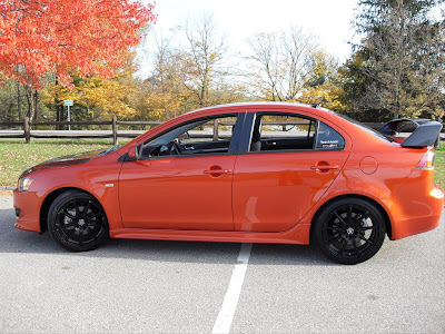 Mitsubishi on Mitsubishi Lancer Evo With Black After Market Rims