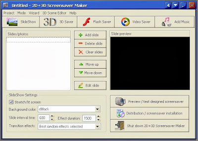 Download 2D+3D Screensaver Maker 3.63 Full version