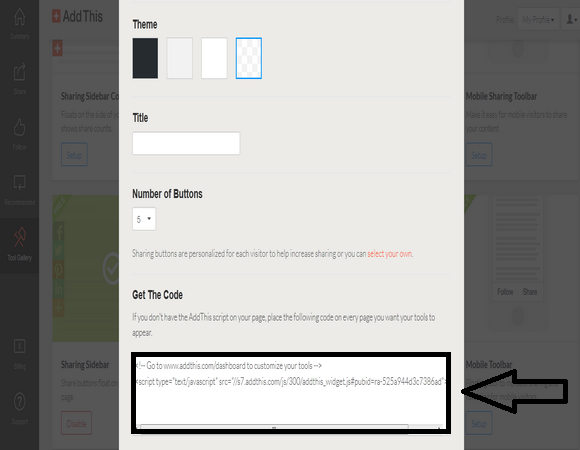 Add AddThis Floating Share Buttons to Blogger